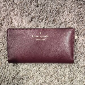 Staci Kate Spade Wallet - Cherrywood Large Slim Bifold - NWT